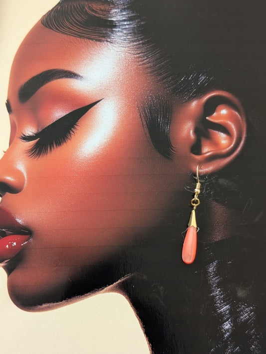 Coral Glow Teardrop